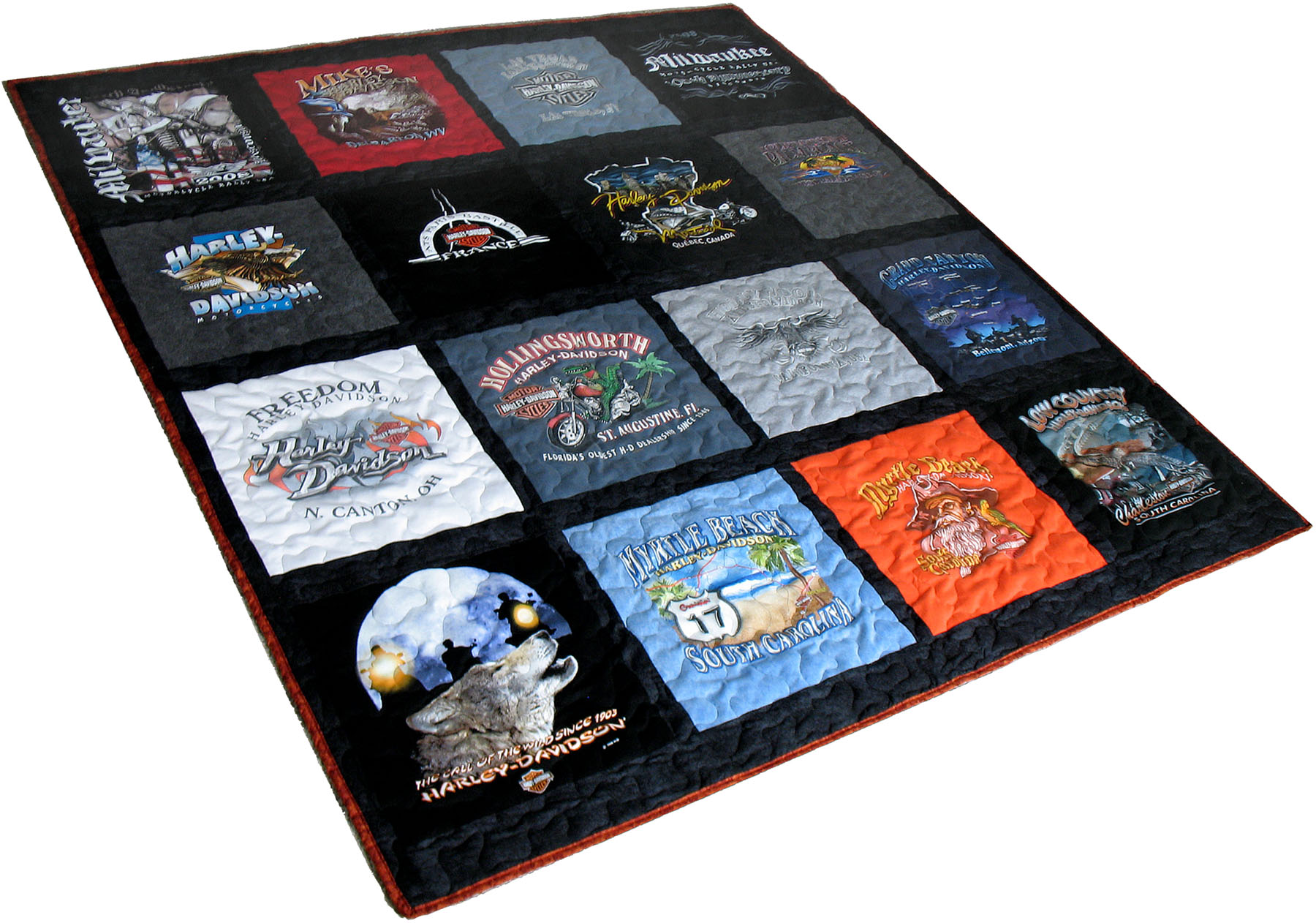 Harley Quilt From Tshirts